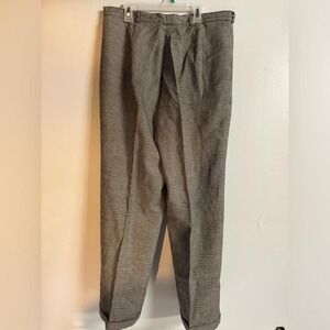 Giorgio‎ St'Angelo 100% Merino Wool plaid black pants size 14